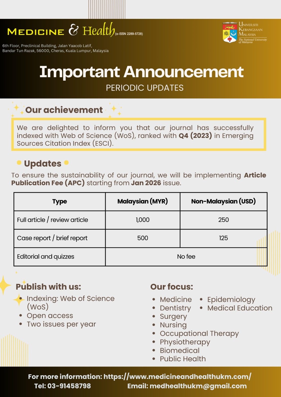 Announcement